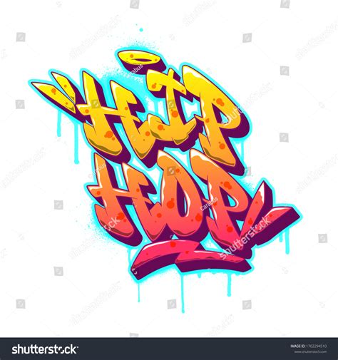 Hip Hop Font Old School Graffiti Stock Vector (Royalty Free) 1702294510 ...