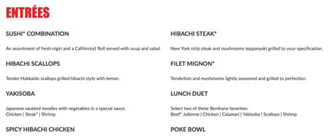 Benihana Menu Prices + New Discounts (2024)