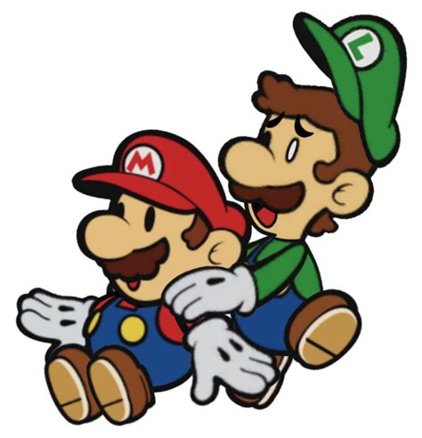 Paper Mario and Luigi Shocked by SOWEEE on DeviantArt