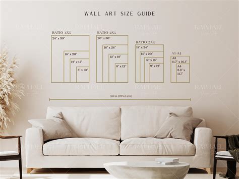 Wall Art Size Guide, Frame Size Guide, Print Size Guide, Poster Size Chart, Wall Display Guide ...