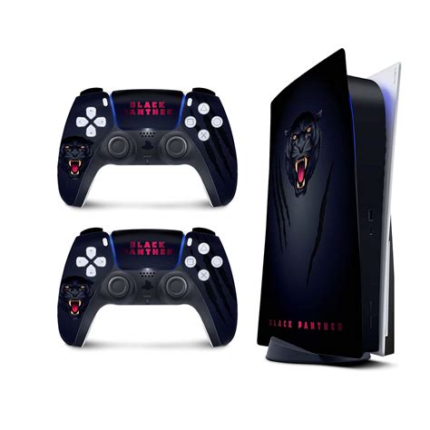 Amazon.com: PS5 Black Panther Skin for Ps5 skin PlayStation 5 Console ...