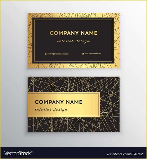 Black and Gold Business Card Templates Free Of Luxury Business Card Gold and Black Horizontal ...