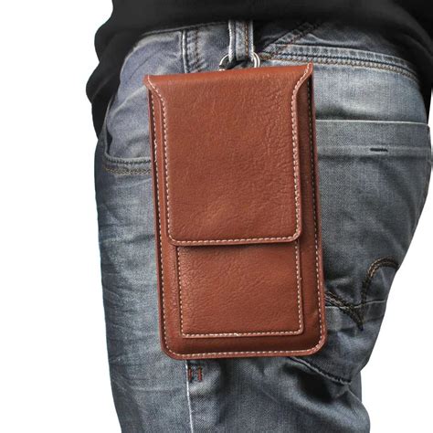 Vertical Man Belt Clip Leather Mobile Phone Case Pouch For Nokia 6 ...