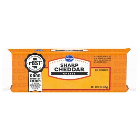 Kroger® Sharp Cheddar Block Cheese, 8 oz - Kroger