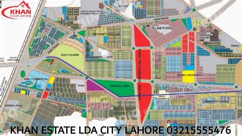 LDA CITY LAHORE Latest Map update by KHAN ESTATE (03215555476) - YouTube