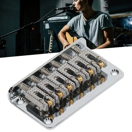 Zinc Alloy Copper Electric Guitar Bridge,6 Strings 78mm Guitar Bridge Guitar Hardtail Saddle ...