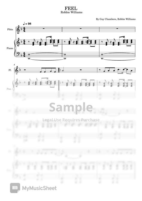 Guy Chambers, Robbie Williams - Feel (For Piano and Flute) Sheets by poon