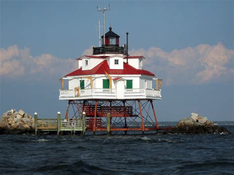 Thomas Point Lighthouse, Maryland, just southeast of Annapolis; last ...