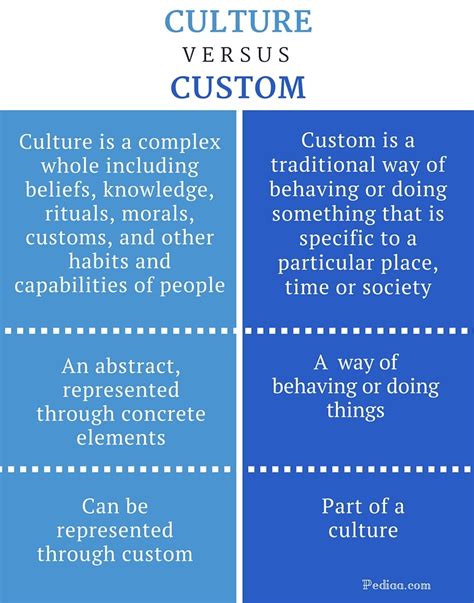 Difference Between Culture and Custom | Definition, Relatonship, Differences