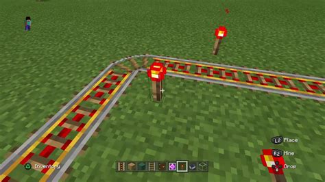 How to build a Minecraft train track - YouTube