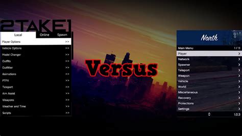 GTA 5 ONLINE 2TAKE1 VS NORTH MOD MENU (PROTECTION BATTLE) - YouTube