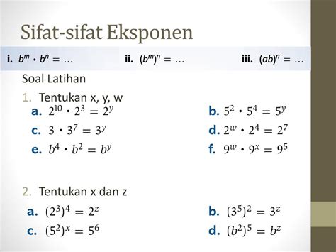 √ Sifat-Sifat Eksponen: Petunjuk Penting Untuk Matematika - Wanjay