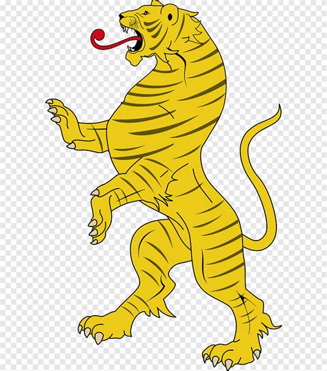 Free download | Tiger Lion Heraldry Coat of arms Supporter, tiger, mammal, animals png | PNGEgg