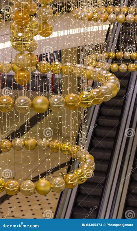 Christmas Shopping Mall Decorations Stock Photo - Image of decorated ...