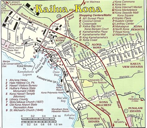 Map Of Kailua-Kona Hawaii ~ ASYAGRAPHICS