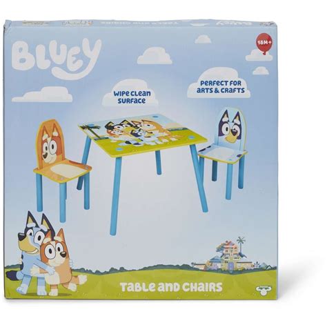 Bluey Kids Table and 2 Chairs Set | Woolworths