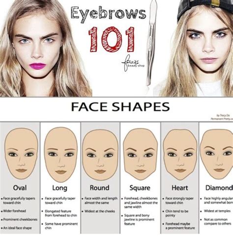 Eyebrows 101 | Diamond face shape, Face shapes, Face makeup guide