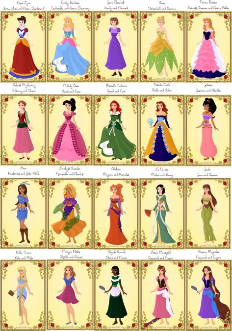 Disney Princess Chart Pics And Names