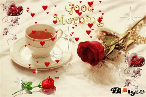 Good Morning Red Rose GIF - GoodMorning RedRose Hearts - Discover ...