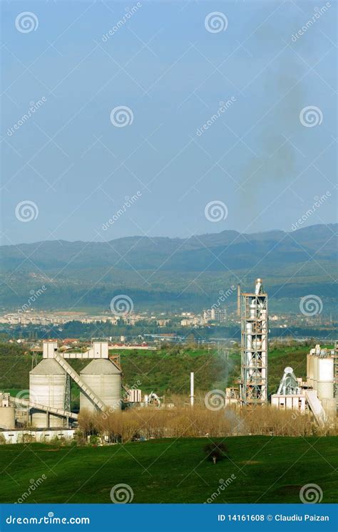 Cement factory pollution stock photo. Image of cement - 14161608