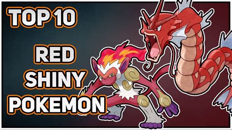 TOP 10 RED SHINY POKEMON - YouTube