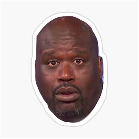 "Shaq Face" Sticker for Sale by BubbleRedSeller | Redbubble