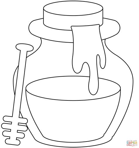 Honey Pot Emoji coloring page | Free Printable Coloring Pages
