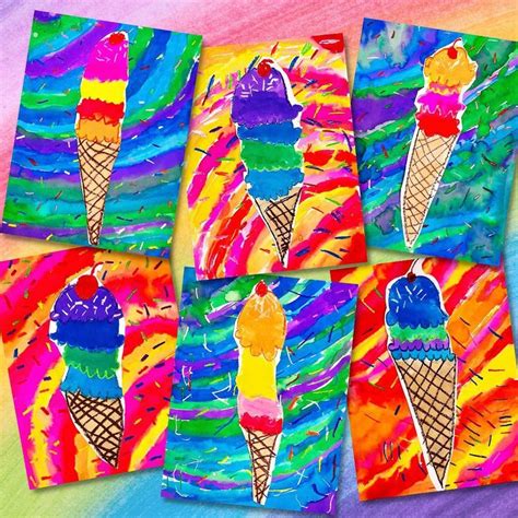 Ms. Shaylene’s Art Room on Instagram: “🍦 Sweet Treats 🍦 Wayne Thiebaud artist study, watercolor ...