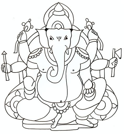 Ganesh Drawings For Kids | festivals | Pinterest | Pencil art, Ganesha and Ganesh