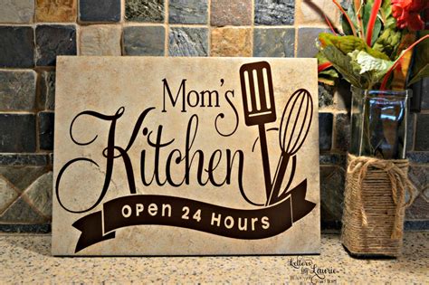 9x12 Mom's Kitchen Sign, Mom Tile, Mothers Day Gift - pinned by pin4etsy.com | Signs for mom ...