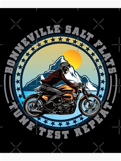 "Bonneville Salt Flats Vintage Retro Motorcycle Rider" Poster for Sale by CharJens | Redbubble