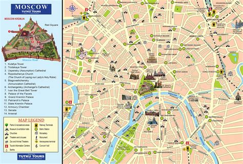 Moscow Attractions Map