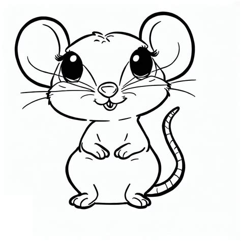 Pretty Mouse coloring page - Download, Print or Color Online for Free