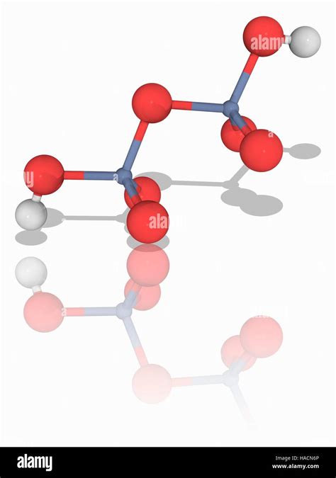 Dichromic acid. Molecular model of the strong acid and corrosive ...