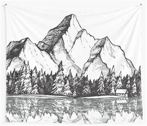 Mountain Scenery Sketch at PaintingValley.com | Explore collection of ...