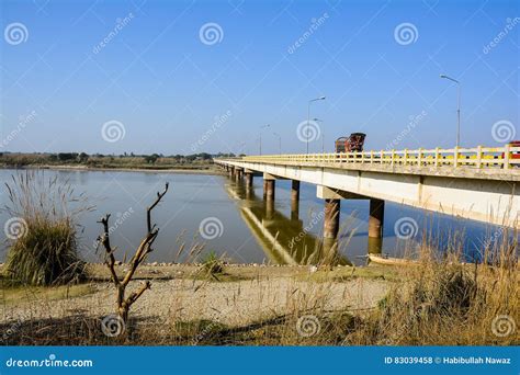 Khushab Bridge Over Jhelum River Stock Photo - Image of evening ...