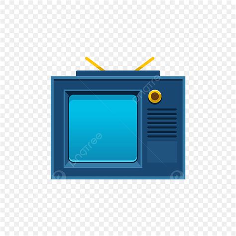Old Tv Set Clipart Transparent Background, Blue Old Tv Cartoon Vector, Tv, Blue, Screen PNG ...
