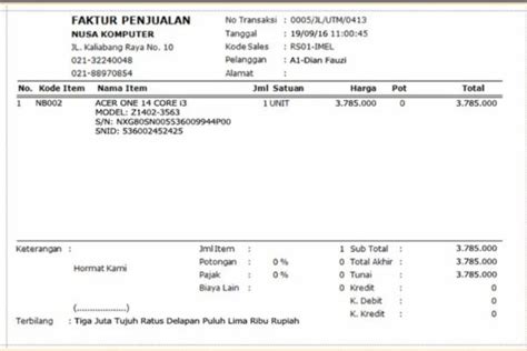 6 Contoh Faktur Penjualan dan Cara Membuatnya