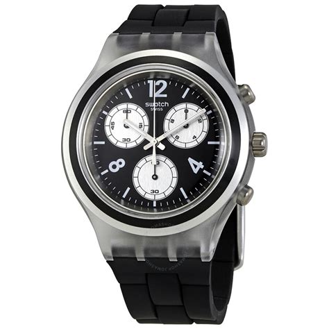 Swatch Eleblack Black Dial Men's Chronograph Watch SVCK1004 - Irony ...