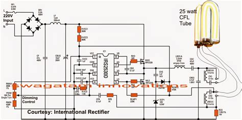 Single Chip Electronic Ballast Circuit with Dimmable Feature | Circuit Diagram Centre