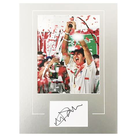 Signed Michael Vaughan Photo Display - Ashes Winner 2005