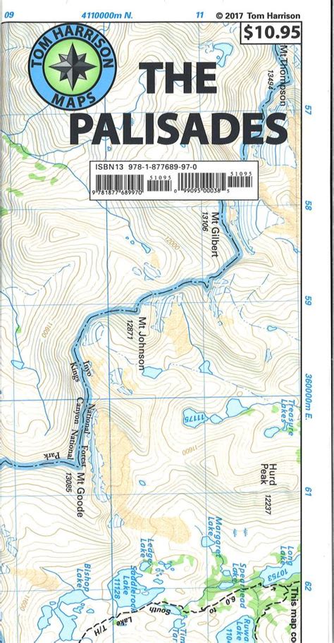 Palisades, California trail map by Tom Harrison Maps | Maps.com.com