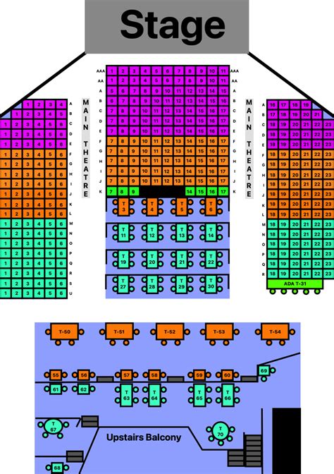 Seating Map | The Flying Monkey in New Hampshire