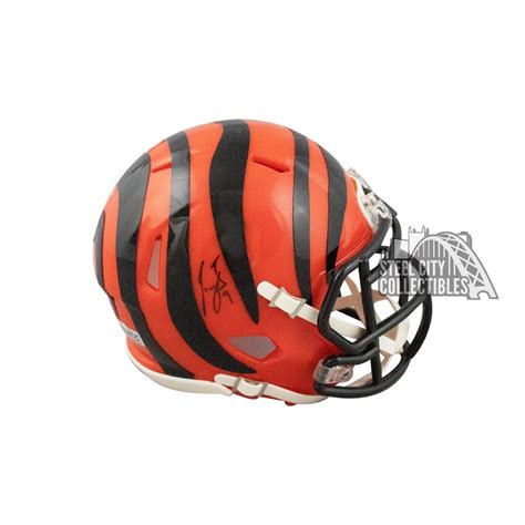 Joe Burrow Autographed Cincinnati Bengals Speed Mini Football Helmet ...