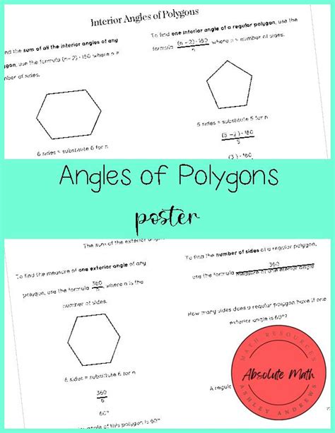 Angles of Polygons Poster - Classful