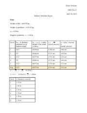 Lab Report 11 Ballistic Pendulum.docx - Charvi Polisetty PHYS 50-27 April 16 2023 Ballistic ...