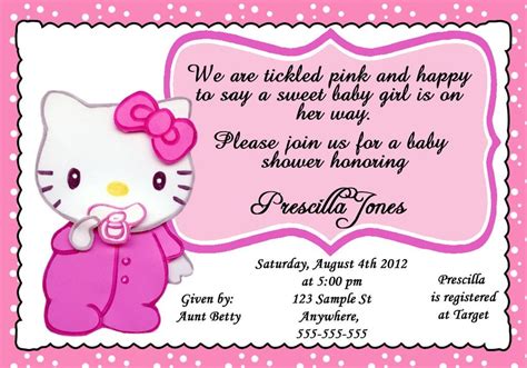 Hello Kitty Baby Shower Invitation Printable Free