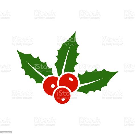 Holly Icon Vector Design Template In White Background Stock Illustration - Download Image Now ...