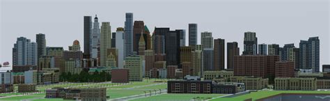 the skyline of my city so far : r/MinecraftCities