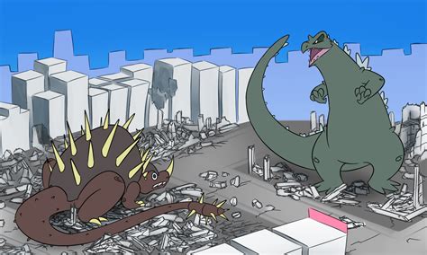 Godzilla vs Anguirus by Soap9000 on DeviantArt